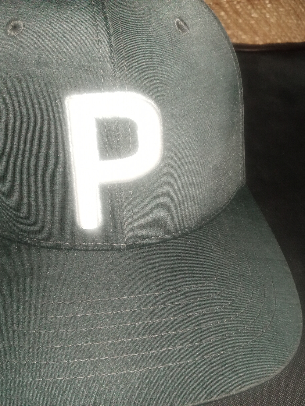 Puma Black Cap with White 'P' Patch